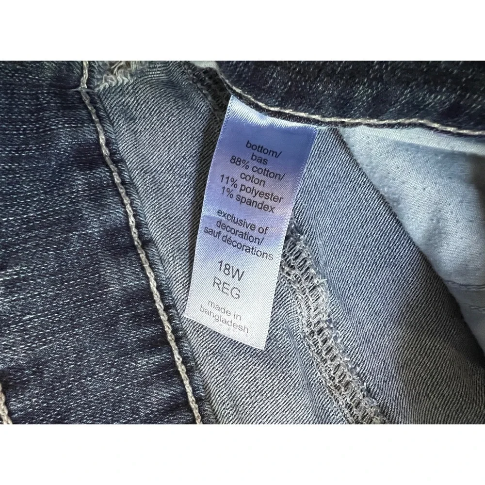 Maurices M Jeans‎ Mid Rise Blue Wash Skinny Stretch Denim Pants Women 18W REG